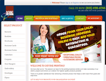 Tablet Screenshot of devineprinting.com